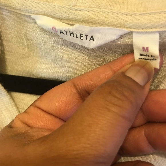 Athleta Studio Split Neck Hoodie Hooded Sweatshirt - Picture 10 of 14